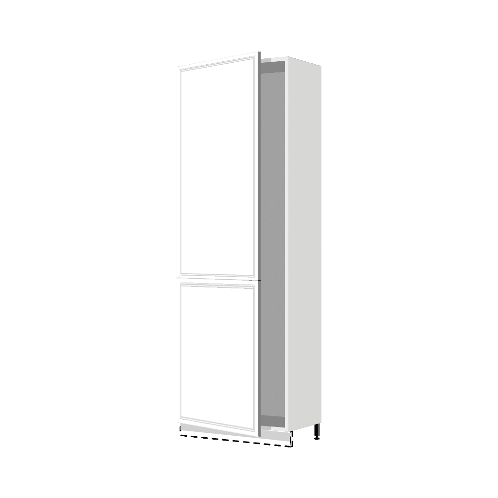 Колонка под холодильник 2-двери 2040х600х560мм Белый